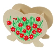 Image de Pot à crayons coeur en bois