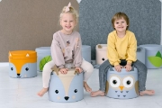 Image de Pouf à motifs - feuilles