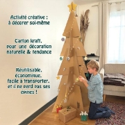 Image de Sapin de Noël en carton à décorer 2 mètres
