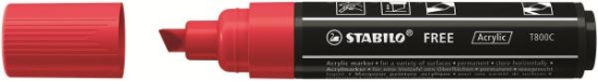 Image de Stabilo free acrylic T800C, Rouge