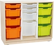 Image de Armoire M pour bacs en plast. avec 2 séparateurs BLANC