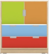 Image de Armoire M avec 1 étagère BLANC