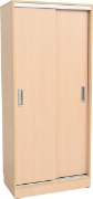 Image de Armoire haute avec portes coulissantes, érable
