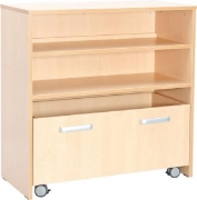 Image de Bac de rangement sur roulettes vert