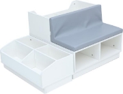 Image de Bac à livres sur roulettes BLANC