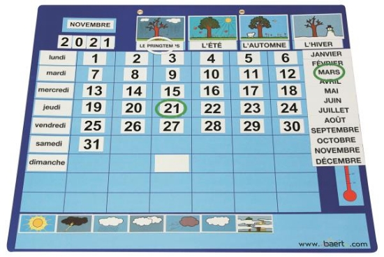 Image de Calendrier magnétique - version bilingue