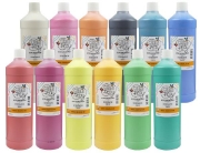 Image de Écogouache 1 litre, les 12 tons assortis