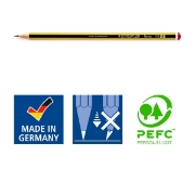 Image de Crayons noirs graphite Staedtler Noris n°2, pochette de 12