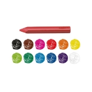 Image de Crayons gras à la cire triangulaires, la pochette de 12