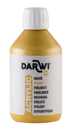 Image de Darwi acryl nacré 250 ml jaune or