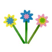 Image de Gommettes feutrine fleurs