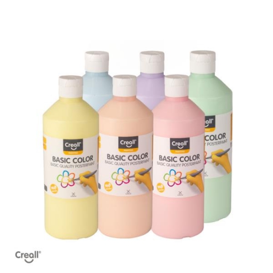 Image de Gouache couleurs pastels, set de 6 x 500 ml