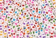 Image de Perles cubes cœur, lot de 1000 pièces