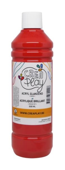 Image de Peinture acrylique brillante 500 ml rouge vif
