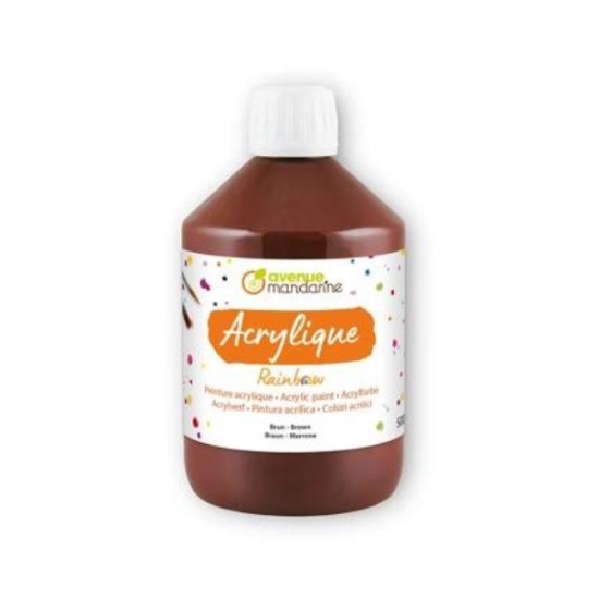 Image de Peinture acrylique mate Rainbow 500 ml marron