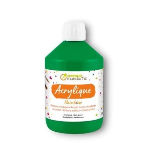 Image de Peinture acrylique mate Rainbow 500 ml vert foncé