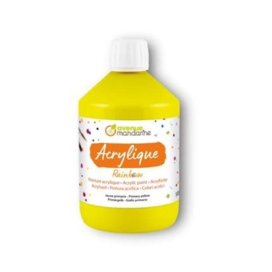 Image de Peinture acrylique mate Rainbow 500 ml jaune primaire