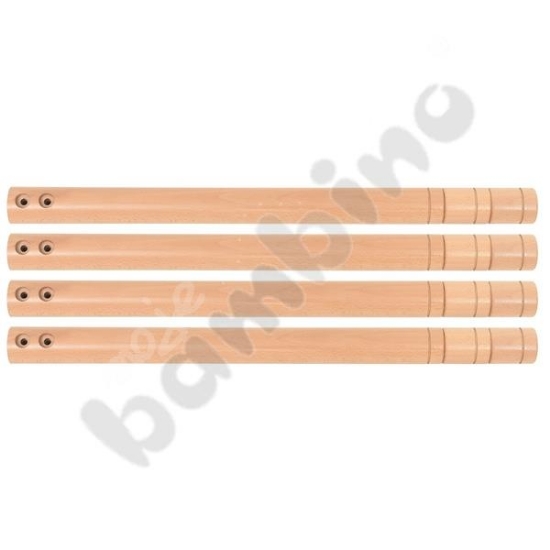 Image de Piétement bois blanchi H ajustable 58, 64 ou 70 cm