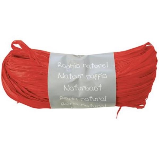 Image de Raphia naturel rouge