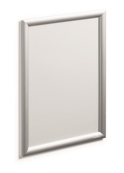 Image de Vitrine affiche A3 clipsable aluminium, Argent métallisé