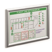 Image de Vitrine affiche A3 clipsable aluminium, Argent métallisé