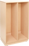 Image de Armoire à 2 colonnes, sur socle teinte bouleau