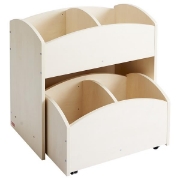 Image de Bac à livres 2 cases haut - Bouleau