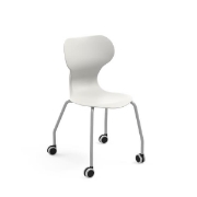 Image de Chaise coque CASTORS blanc ivoire H 42 cm