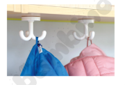 Image de Crochets blancs pour vestiaire