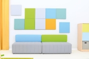Image de Panneau acoustique carré, vert clair