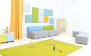 Image de Panneau acoustique carré, bleu clair