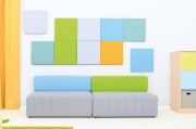 Image de Panneau acoustique carré, bleu clair