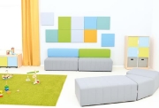 Image de Panneau acoustique carré, bleu clair