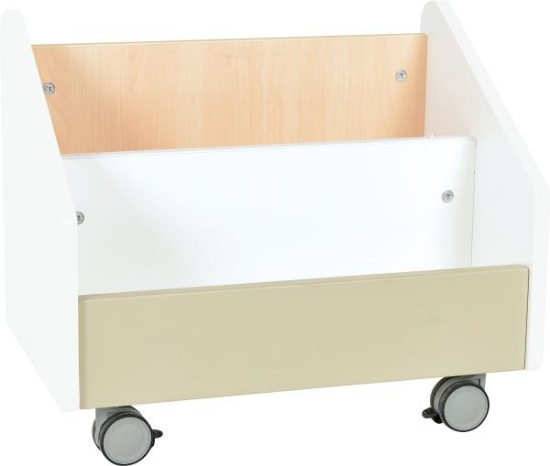 Image de Grand bac sur roulettes structure en érable clair,blanc, blanc