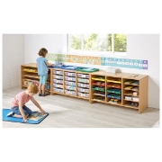 Image de Meuble d’activités 15 bacs - Hêtre