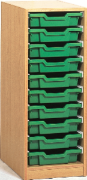 Image de Meuble ouvert 1 colonne avec 20 glissières, érable