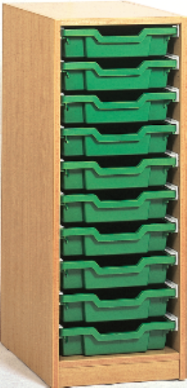Image de Meuble ouvert 1 colonne avec 20 glissières, érable
