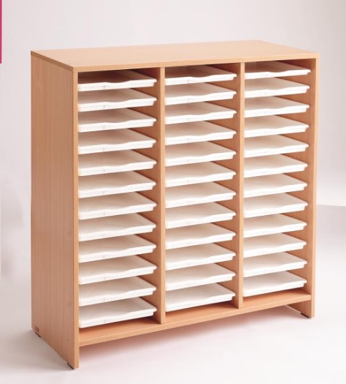Image de Meuble haut 36 plateaux - Hêtre