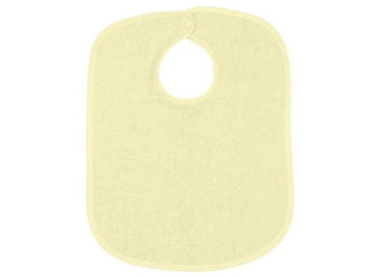 Image de Bavoir en tissu éponge avec bouton-poussoir - Jaune