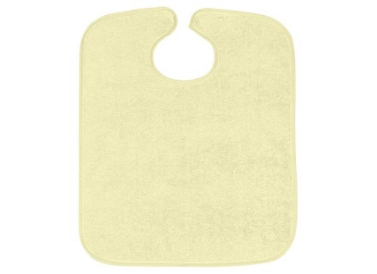 Image de Bavoir en tissu éponge avec bouton-poussoir - Jaune