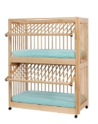 Image de Lits superposés avec 2 panneaux mobiles pour matelas de 60 x 120 cm.