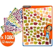 Image de Gommettes mosaïques métal 4 couleurs, les 1080