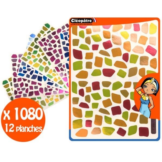 Image de Gommettes mosaïques métal 4 couleurs, les 1080