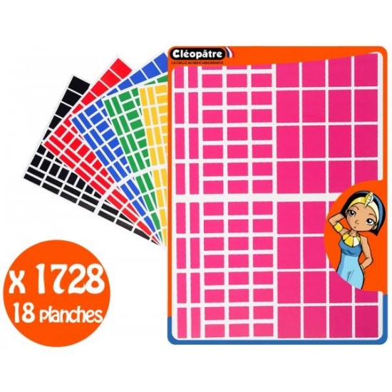Image de Gommettes adhésives rectangles, les 1728
