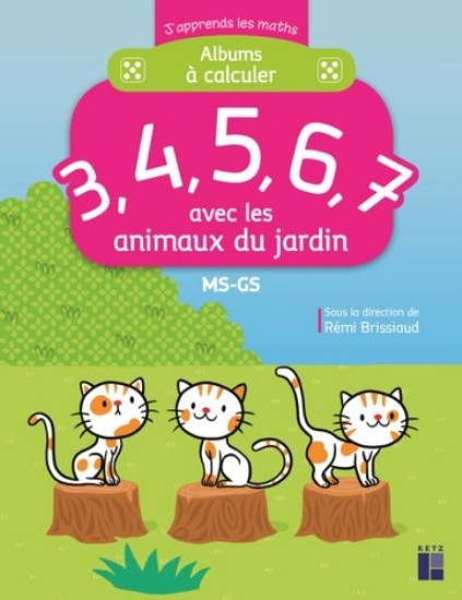 Image de 3, 4, 5, 6, 7 avec les animaux du jardin