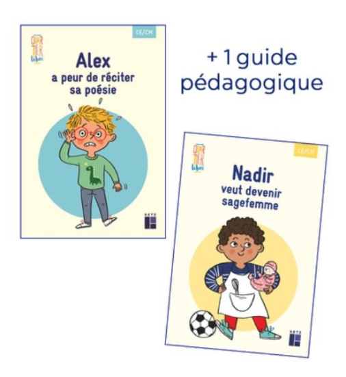 Image de Quartier libre CE / CM : Alex a peur de réciter sa poésie + Nadir veut devenir sagefemme (Pack de 2 albums)