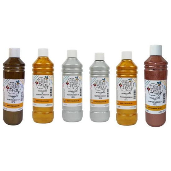 Image de Écogouache métallisée 500 ml, les 6