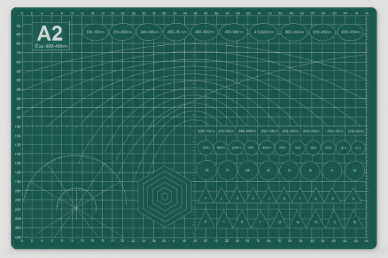 Image de Tapis de coupe A2, 60 x 45 cm