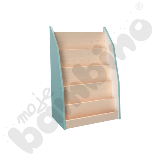 Image de Étagère-bibliothèque simple face, turquoise pastel