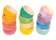 Image de Grapat Bols en bois colorés - set de 12